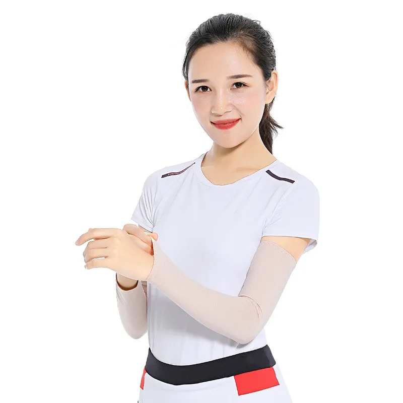 Sun Protection Arm Sleeves Arm Sleeves Cooling Arm Sleeves Arm Sleeves Ice Fabric Breathable Quick Dry Running Sportswear Sun UV Protection Long Arm Cover Cycling Sleeves