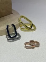 Parure de bijoux de fête de luxe 2026 de haute qualité, en argent et or, avec pendentif goutte d'eau en cristal, collier, bague et boucles d'oreilles personnalisés pour femme 4