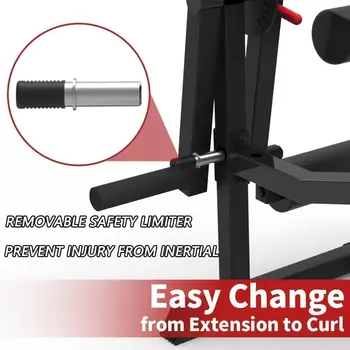 Leg Extension and Curl Machine Leg Press for Home Gym Lower Body Special Adjustable Leg Exercise Bench with Plate Loaded 6