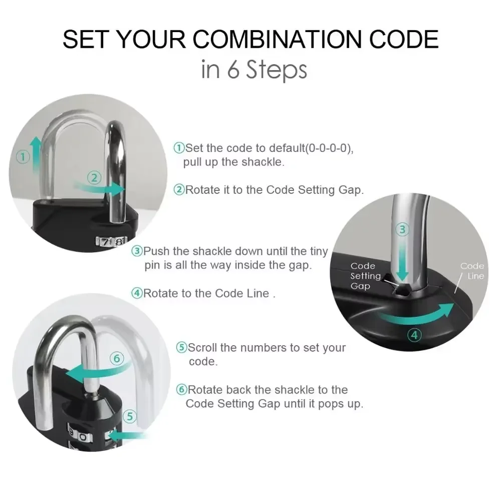 1PC Password Locks 4 Digit Waterproof Outdoor Lock for Door Suitcase Bag Package Cabinet Locker Window Padlock password lock