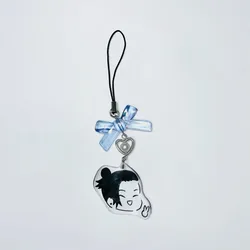 Charming Handmade Anime Duo Keychain Set (Black)