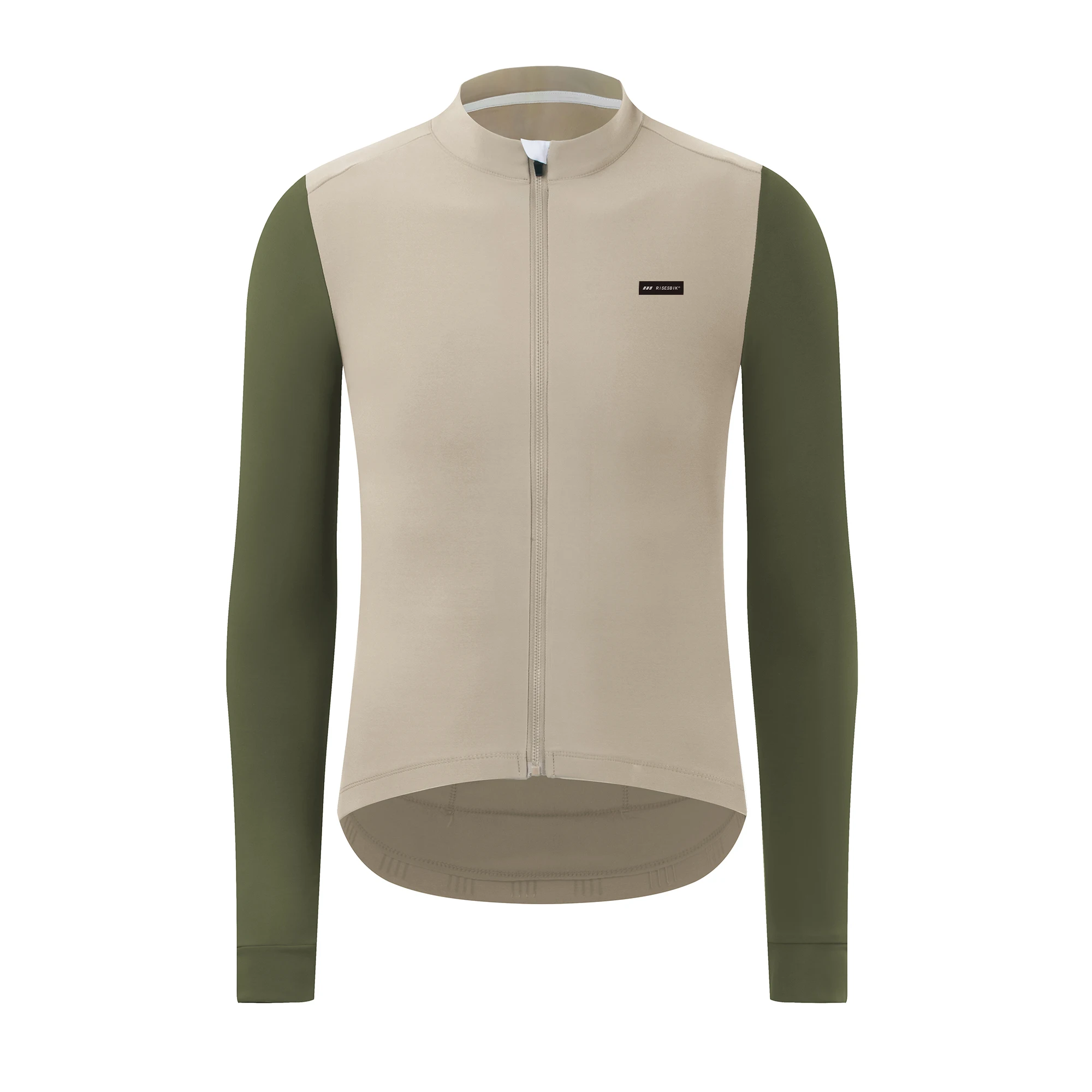 thumbnail image 1 of RISESBIK Ropa de ciclismo de invierno para hombre, maillot de ciclismo térmico de forro polar con cremallera y bolsillo, chaqueta de ciclismo Softshell resistente al viento para hombre, 1 of 5