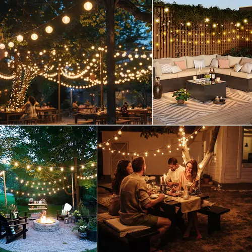G40 Outdoor Solar String Light Garland LED Solar String Lights 24V Globe Waterproof Hanging Lights for Garden Backyard Cafe - Image 6