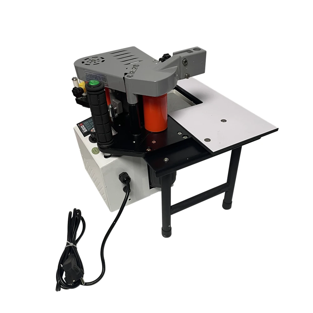 Portable Woodworking Edge Banding Machine Small Wood Straight Curve Edge Bander Equipment 220V 1200W Double Side Gluing For PVC,edge banding machine