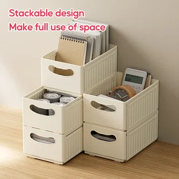 1/2/3PCS Retractable Drawer Organizer Adjustable Cabinet Storage Box Stackable Kitchen Organizers Sorting Storage Box For Home 1