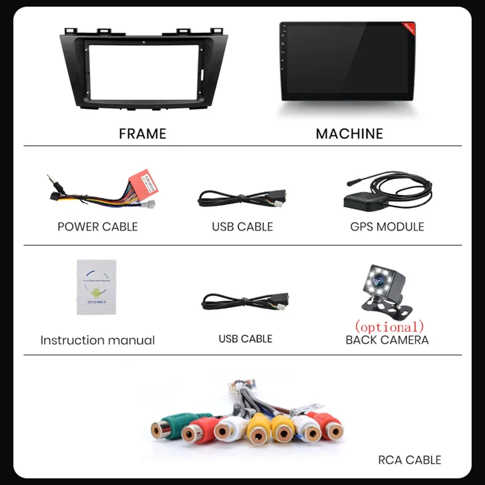 8+128G Headunit Carplay+Android Auto Car Radio Mazda 5 2010 2011 2012 2013 2014 2015 Multimedia Player WIFI BT 4G DSP+RDS car multimedia player car radio