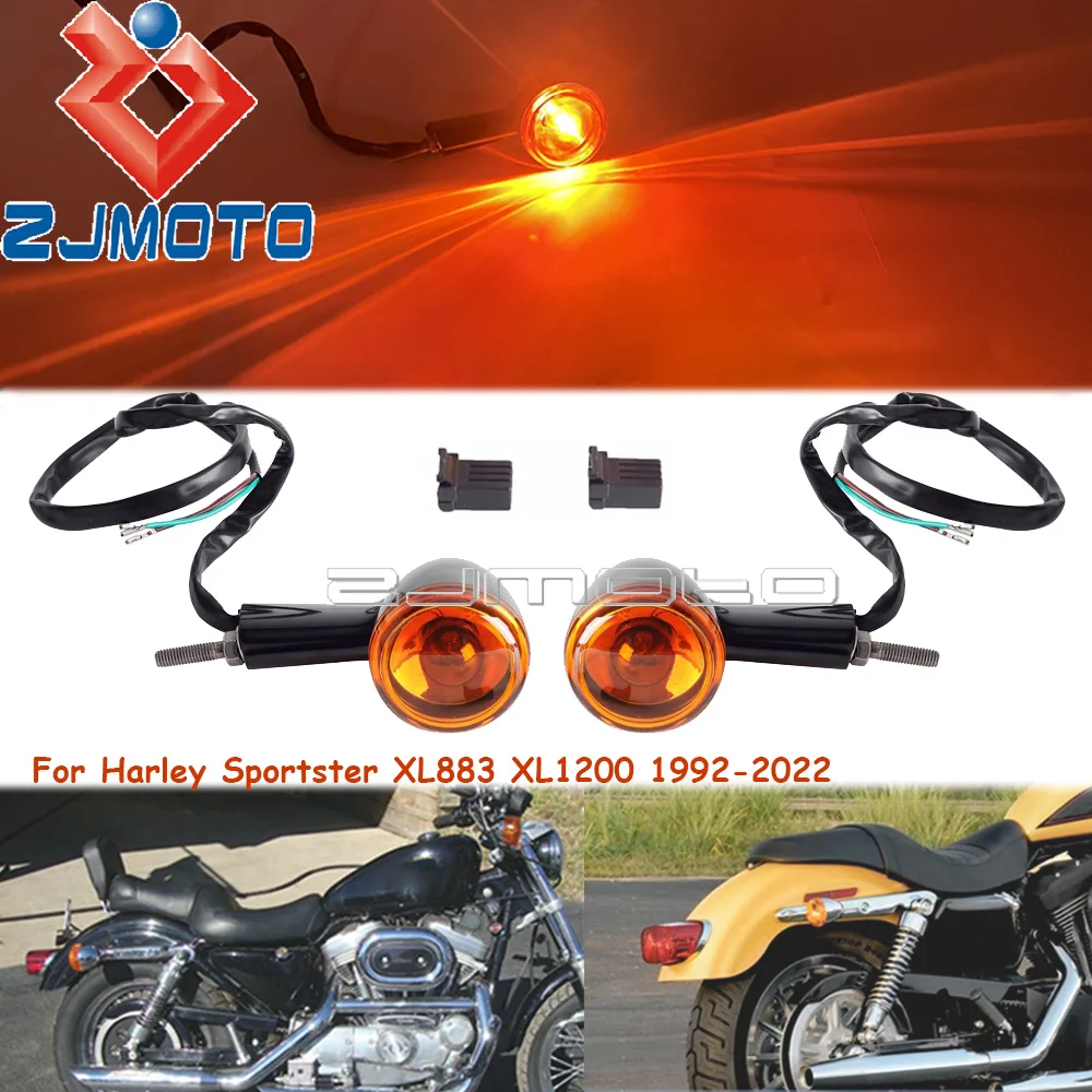 

Motorcycle LED Turn Signal LED Light High / Low Amber Indicators Red Brake Taillight For Harley Sportster XL883 XL1200 1992-2022