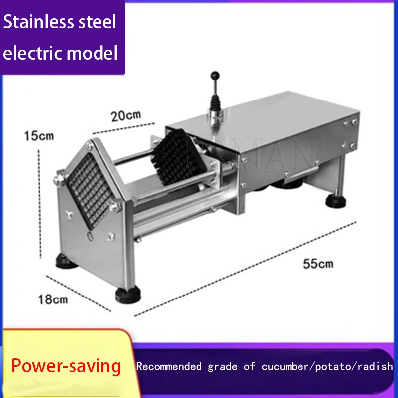 Potato Chips Cutting Machine 7 10 14MM Vegetable Cutter Electric Potato Strip Making Tool For Cucumber Carrot