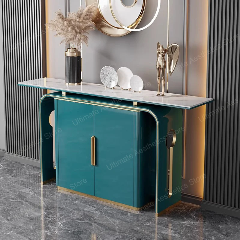 Consolle di design portaoggetti Tavoli consolle moderni e unici per corridoio di lusso Consolle semplici ed eleganti Meuble Mobili per soggiorno