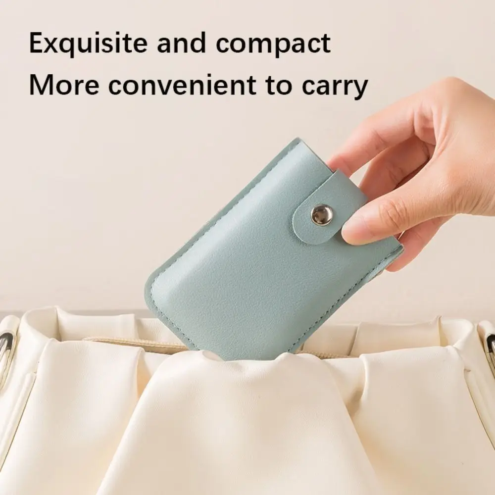 Laminated Concealed Pull-out Business Card Case 5 Card Pockets PU Leather Slim ID Holder Men Women Mini Wallets wallet card holder card holder credit card holder card wallet id card holder business card holder