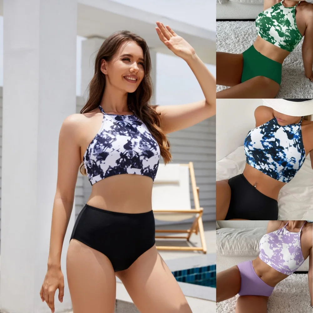 

Bikini Set New 2023 Women Swimwear Girls Beach Outfits Sexy Luxury Swimsuit 2 Piece Female Printing Sling Bathing Suit Beachwear