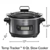 Portable 6 Quart Set & Digital Programmable Slow Cooker with Lid Lock, Temperature Probe, Dishwasher Safe Crock & Lid, Stainless 5