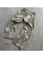Pure Cotton Material Camouflage Jogger Sweat Pants Mens Embroidered Pattern High Street Casual Pant Oversized Loose Pants Women 2
