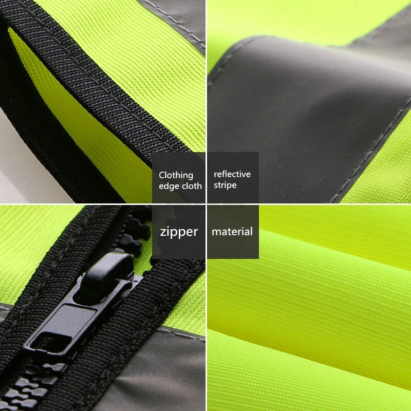 Reflective Safety Vest High Visibility green XXXL Motorcycle Jacket Safety Vest Fluorescent Signal For Men Woman