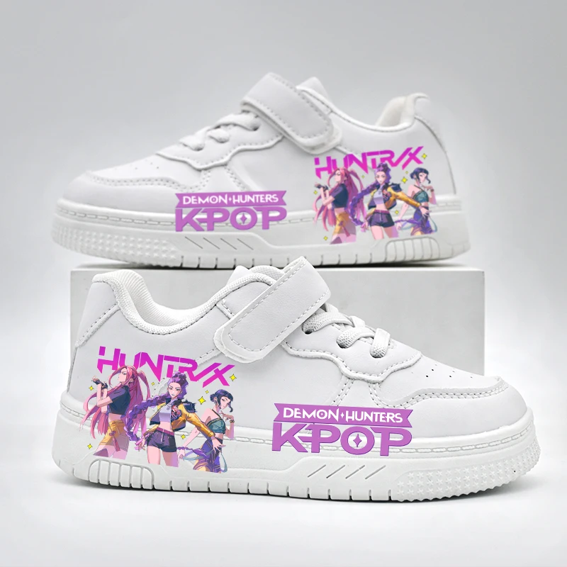 Children's Fashion KPOP Casual Shoes Kids New Design White Sport Shoes Student Boys Girls Anti-slip Outdoor Breathable Sneakers