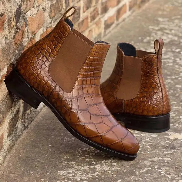 

Men's classic brown Chelsea boots