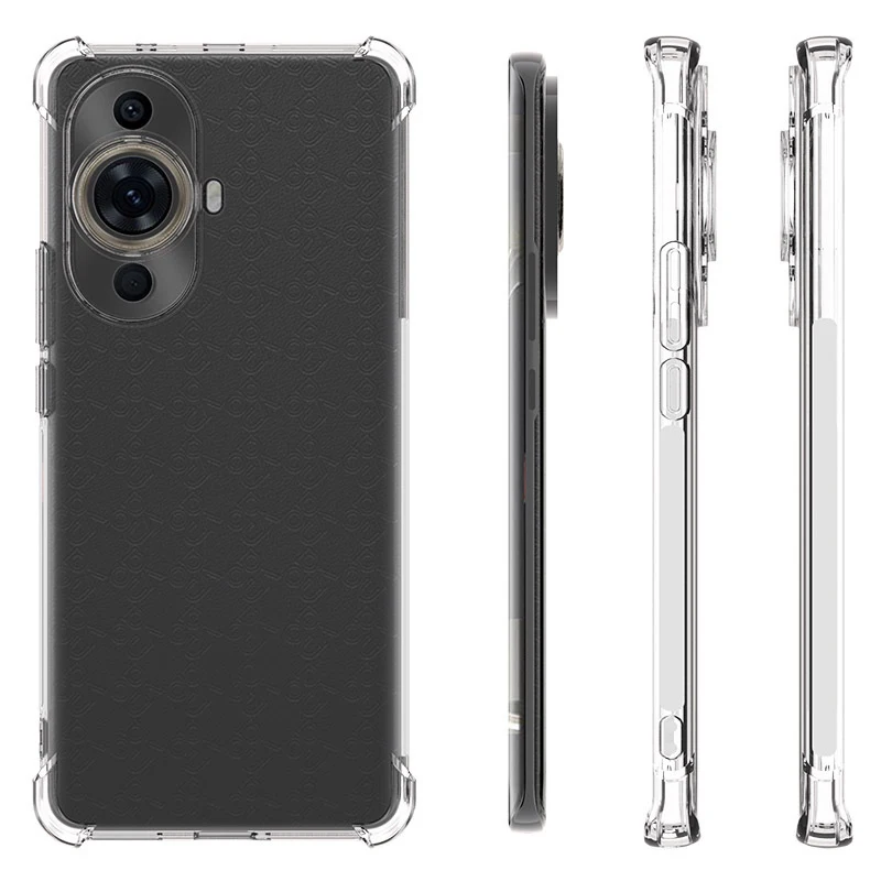 

For Huawei Nova 11 Pro GOA LX9 Case Air Cushion Shockproof Clear Airbag Silicone TPU Soft Black Cover for Huawei Nova 11 Ultra