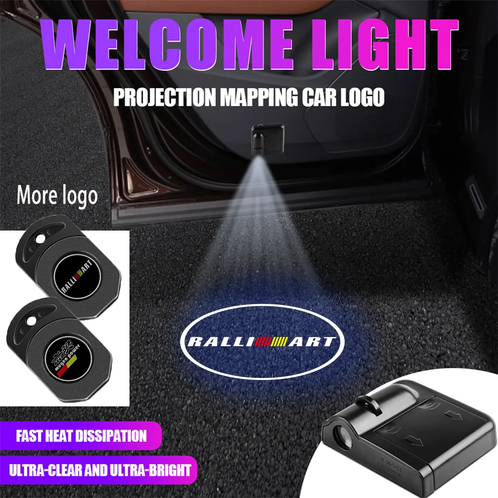 Car Door Decoration 3D Wireless Projector Lamp HD Lights For