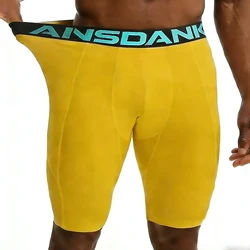 Men's Summer Slim Fit Compression Shorts - High Quality Gym & Casual Wear - S (YELLOW)