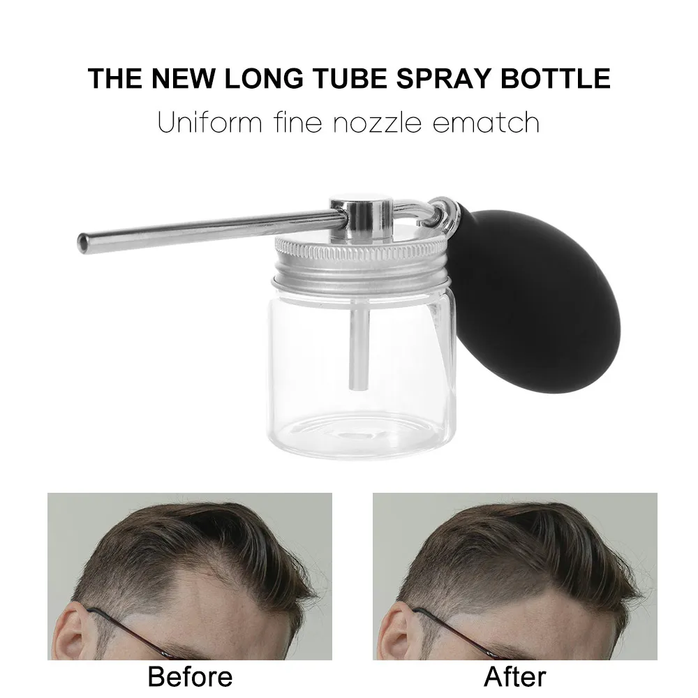 Refillable Hair Salon Powder Spray Bottle Talc Fiber Talcum Powder Blower Puffer Hair Loss Hair Building Fiber Spray Applicator