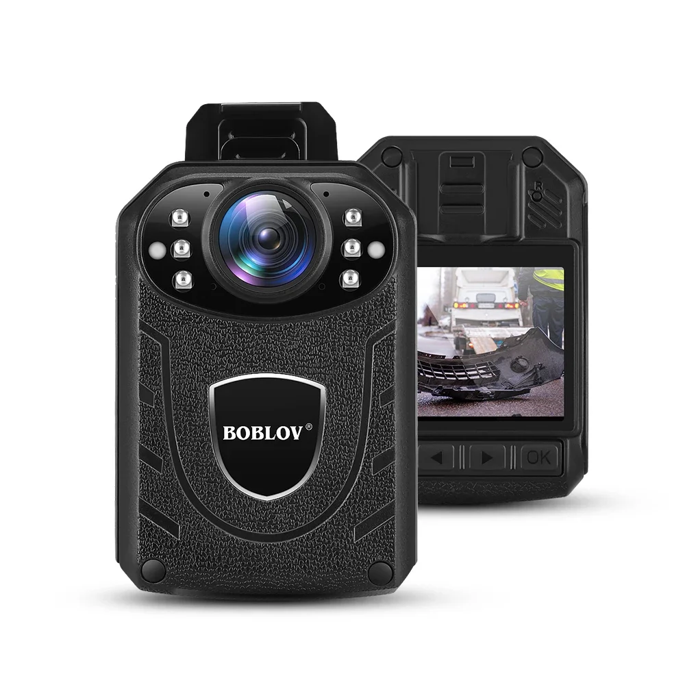 

Boblov KJ21 Body Worn Mini Camera Police HD 1296P DVR Video Recorder Security Cam 170 Degree IR Night Vision Mini Camcorders
