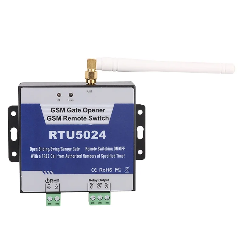 RTU5024 업그레이드 GSM 게이트 오프너 릴레이 스위치 무선 원격 제어 도어 오프너 DC 9-36V