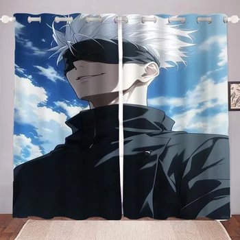 Jujutsu Kaisen blackout curtain Japan famous Gojo Satoru living room blackout cartoon curtains bedroom customizable 1