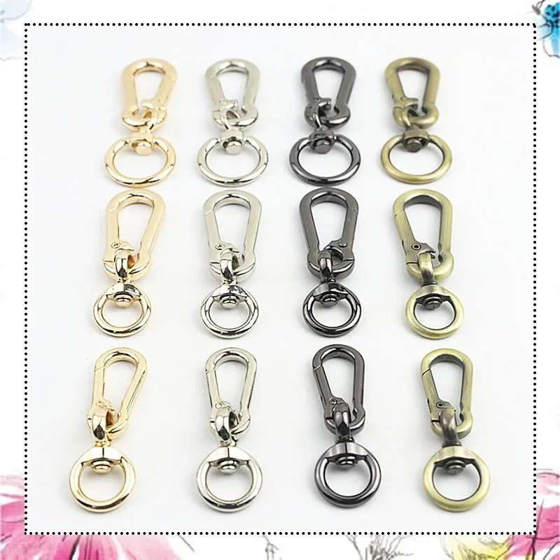 30Pcs 60/70/80mm Metal Dog Buckle Bag Snap Hook Bag Hanger Lobster Clasp DIY Sewing Swivel Key Ring Chain Buttons Leather Craft 20pcs 13mm metal bags dog buckle snap hook bag hanger lobster clasp diy sewing swivel key ring chain buttons leather craft
