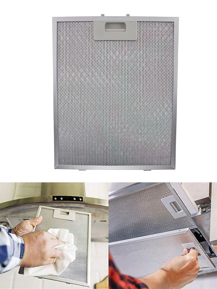 

1PCS Range Hood Filter Replacement Ventilation Aluminium Aspirator 35x28.5 Metal MeshCooker Hood Grease Filter Kitchen Extractor