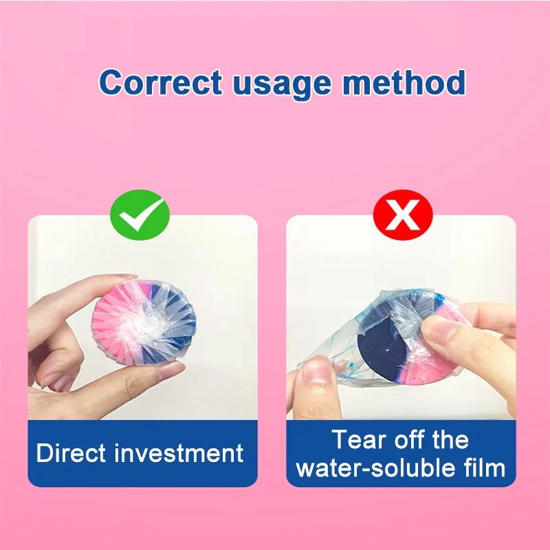 Toilet Bowl Cleaner Drain Tank Rose Fragrance Tablet Freshener Deodorization Stain Remover House Bathroom Cleaning Agent Product