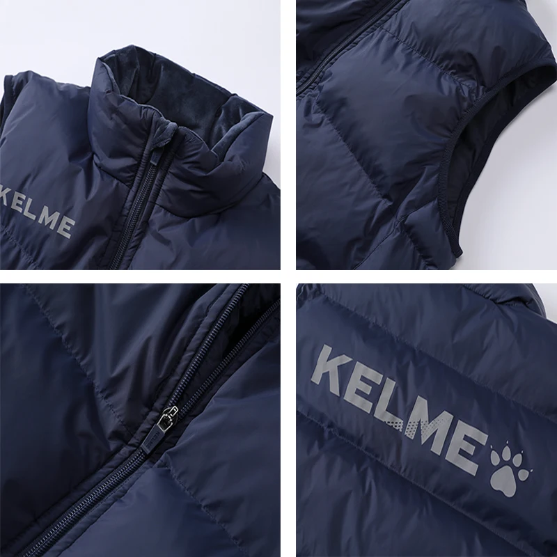 Men Winter Down Vest Sport Training Lightweight Waterproof Outwear Short Stand Collar Casual Coat Windproof Warm Jacket