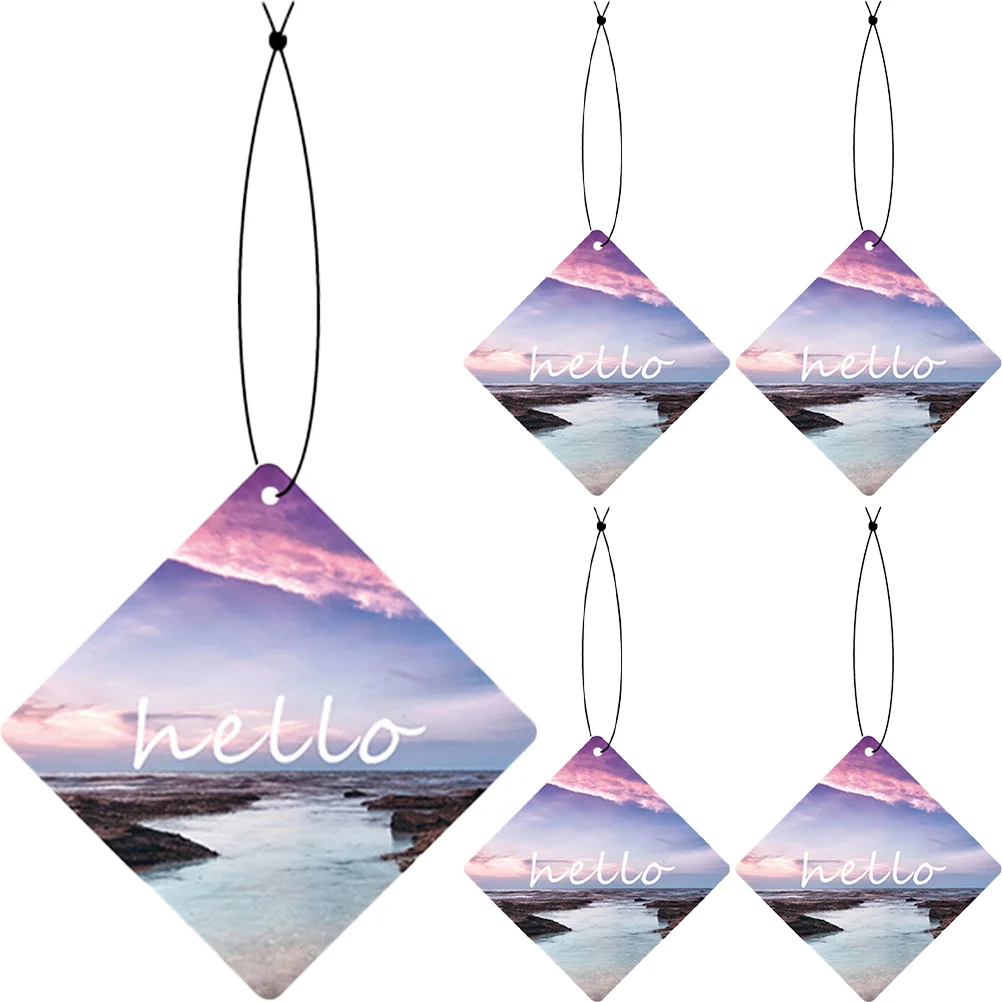 

5 Pcs Car Aromatherapy Accessory Decorate Decoration Air Fresheners Essential Oil Tissue Paper Pendant For