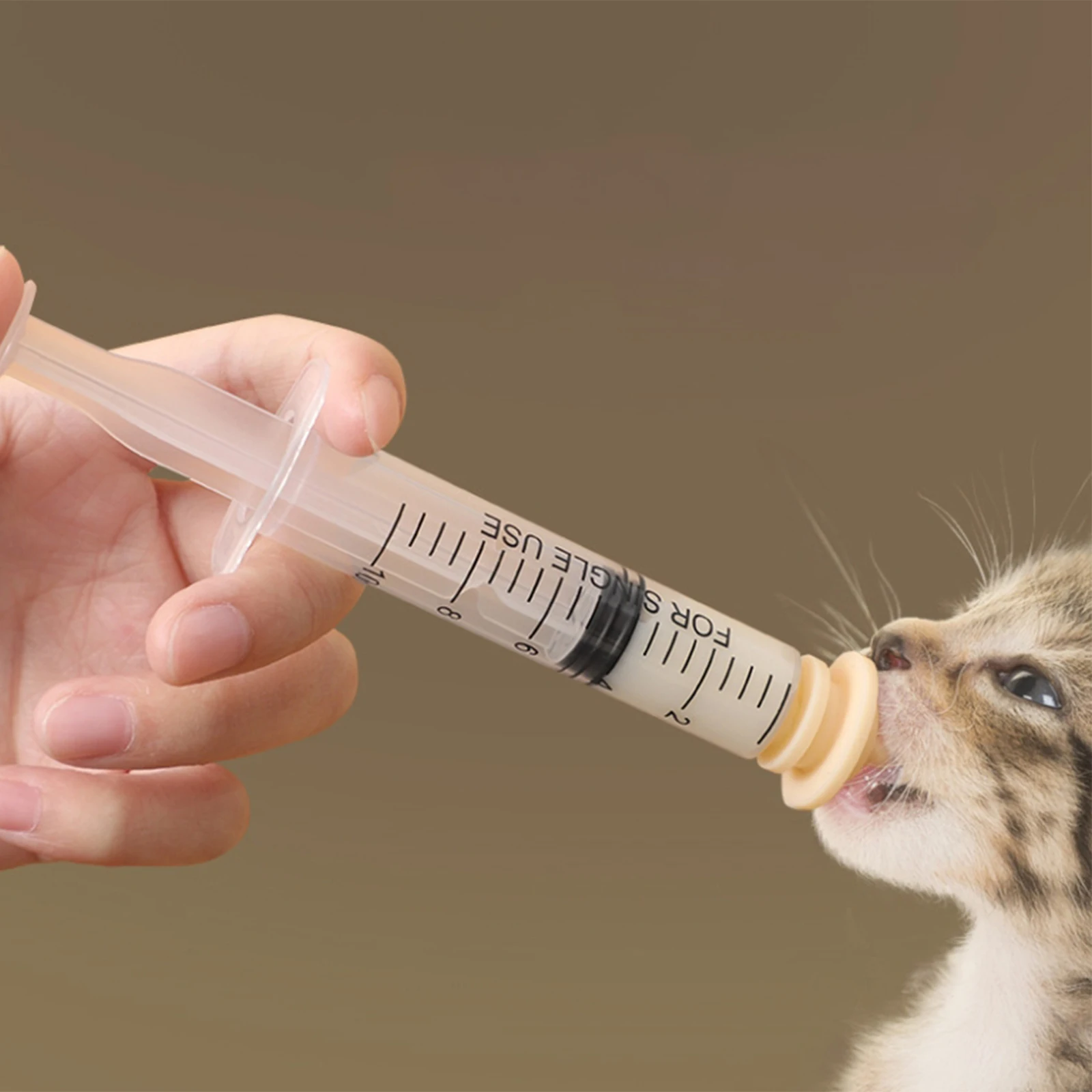 Newborn Pet Feeding Nipple For Dog Cat Hamster Parrot Feeding Pacifier Medicine Pets Oral Syringe With Silicone Nipple