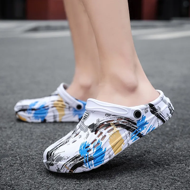 Big Size 38-49 Summer Men Sandals Light EVA Casual Shoes Hole Shoes Clogs Lovers Home Garden Outdoor Male Beach Flat Slippers 5
