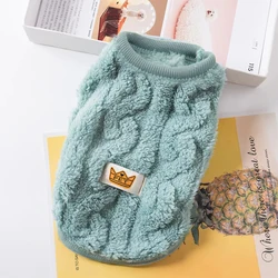 Warm Fleece Pet Sweatshirt in Soft Cozy Fabric - S (Green)
