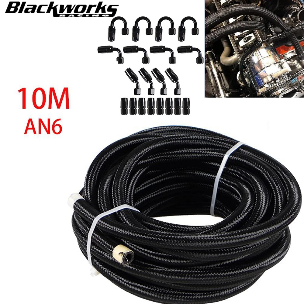 10m 6an An6 Oil Fuel Fittings Hose End 0+45+90+180 Degree Oil Adaptor