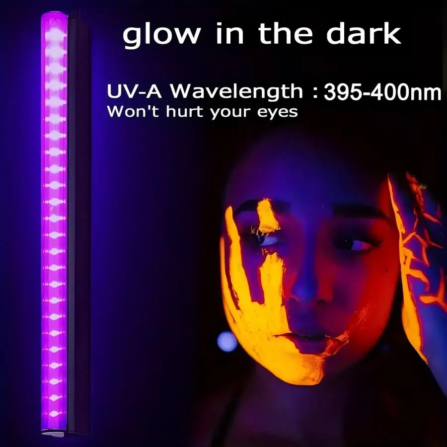 T5 LED UV Lamp Tube USB Interface, Strong UV Spotlight, Curing Lamp Tube, 395nm, For Parties, Christmas, Halloween Glow Party