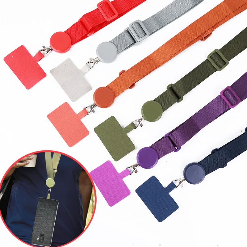 Detachable Mobile Phone Neck Cord Lanyard Strap Adjustable Matching Pendant with Card Anti-lost Keys Mobile Phone Straps Holder