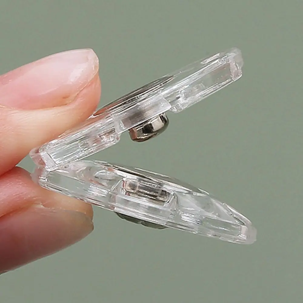 Description Picture 6 of item10 pcs Plastic Invisible Snap Button Delicate Clasp Fastener Transparent Snap Button Round Transparent Cardigan Overcoat