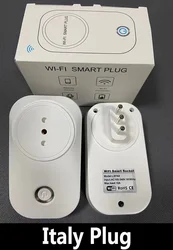 WiFi Smart Plug with Voice Control and Energy Monitoring for Smart Home Automation (16A Italy Plug)