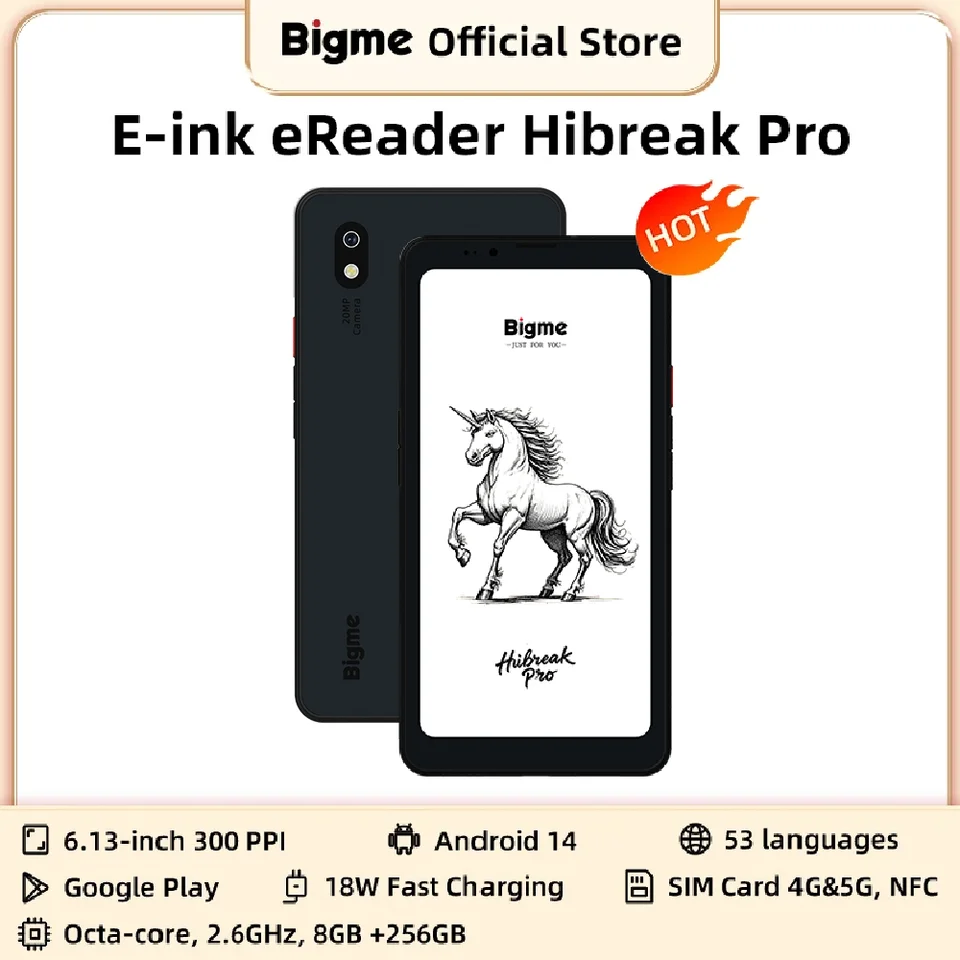 Bigme Hibreak Pro Ebook Reader 6.13'' E-ink Screen 300PPI