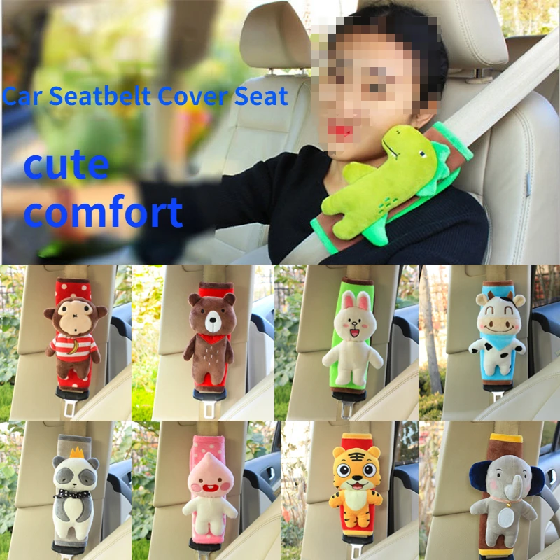 Seat Belt Cover Pad, Dinosuar Seatbelt Adjuster & Covers for Kids, Travel  Cute Cartoon Child Car