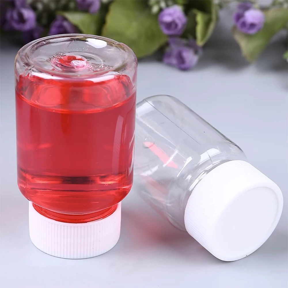 Refillable bottle 30ml 50ml 100ml 200ml 250ml plastic PET clear empty seal bottle solid powder medicine pill vial container