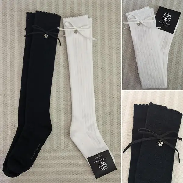 ST ANDREWS Women's Golf Socks Winter Thickened Warm Towel Socks Three-dimensional Decorative Bow