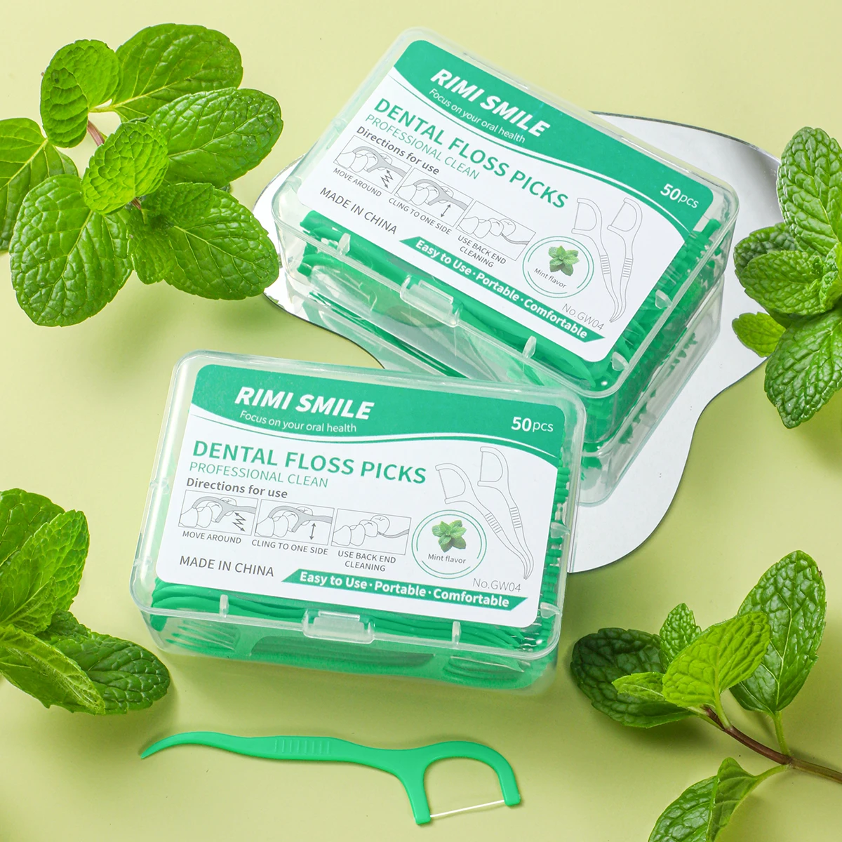 100/250/500/1000PCS mint flavored dental floss stick 50PCS/box cleaning tool for interdental gaps dental floss stick,dental floss sticks,dental cleaning tools