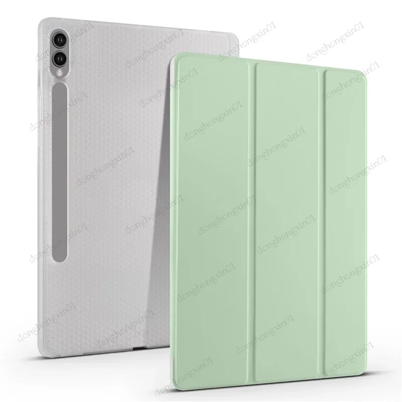 

For Samsung Galaxy Tab S9 FE Case 10.9 inch SM-X510 SM-X516B Case with Pen Holder For SM Tab S9 FE+ 12.4 Flip Stand Soft Cover