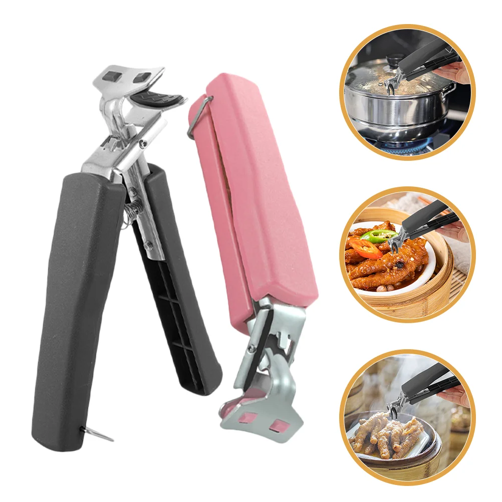 

4Pcs Hot Plate Lifter Convenient Bowl Clip Tableware Gripper Hot Plate Clamp Kitchen Gadget