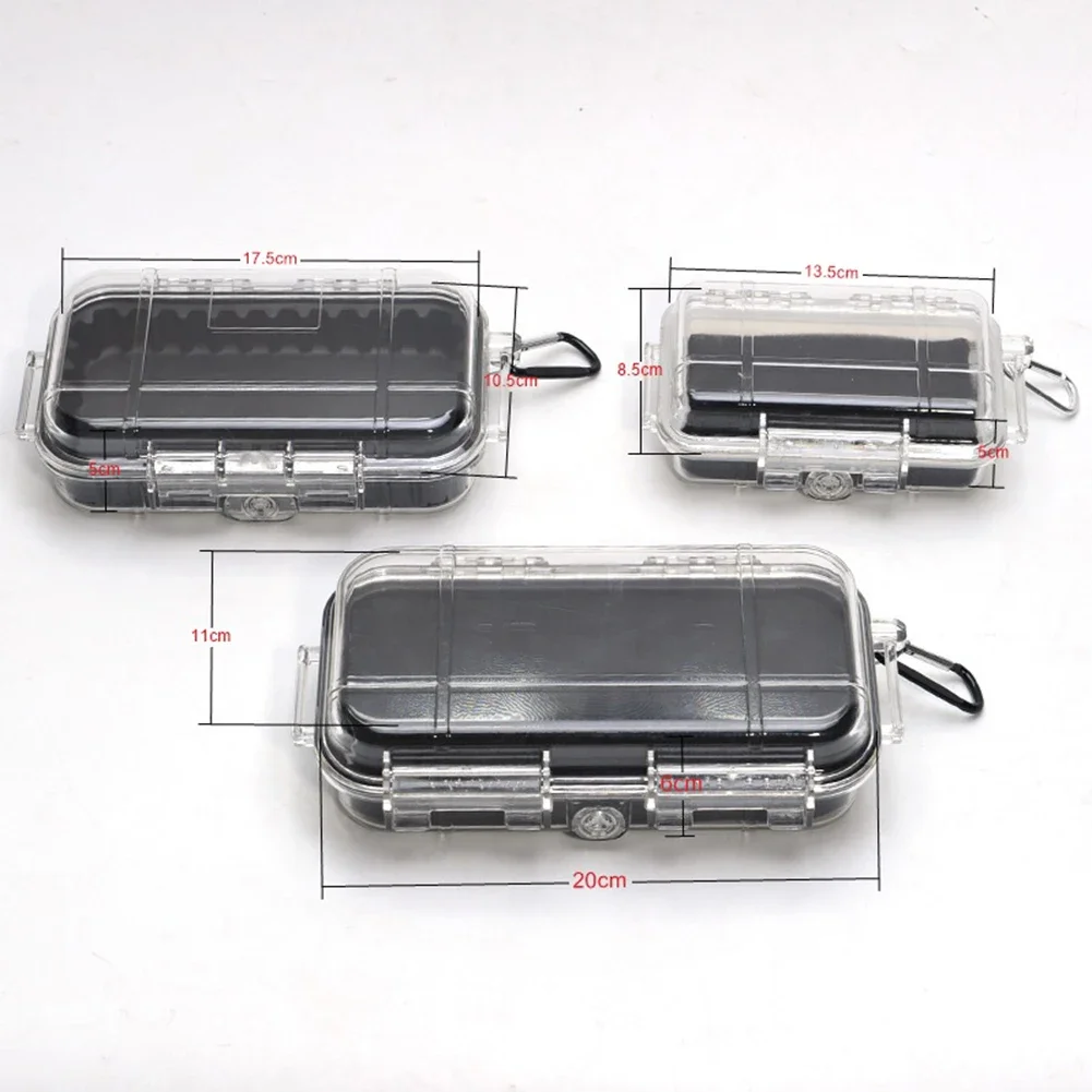 Survival Box Case Waterproof Shockproof Anti Pressure Camping Storage Tool Outdoor Camping Equipment Accessories Transparent