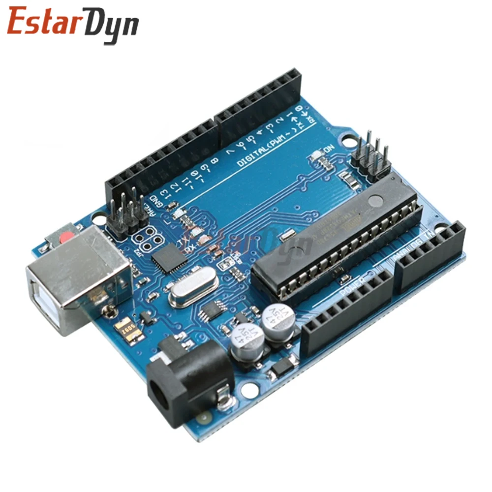 לוח פיתוח Arduino UNO R3 ATmega328P עם כבל USB לפרויקטי התחלה ולמידה בעצמך