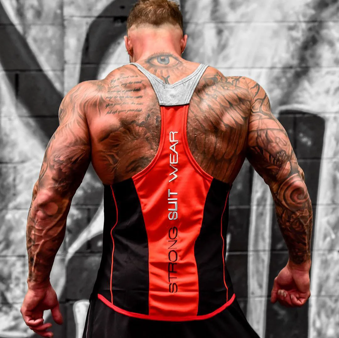 Men's Bodybuilding Sleeveless Cotton Tank Top - Fashion Fitness Singlet Vest